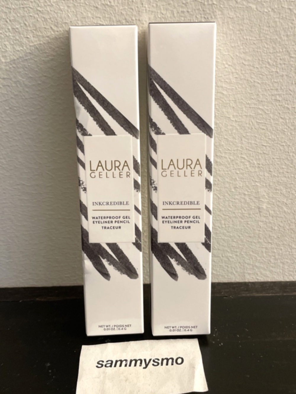 Laura Geller INKcredible Waterproof Gel Eyeliner Pencil Graphite 0.01 oz x2